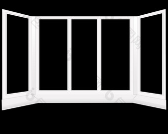 框架五个折叠窗口孤立的的黑色的框架五个折叠窗口孤立的的黑色的背景