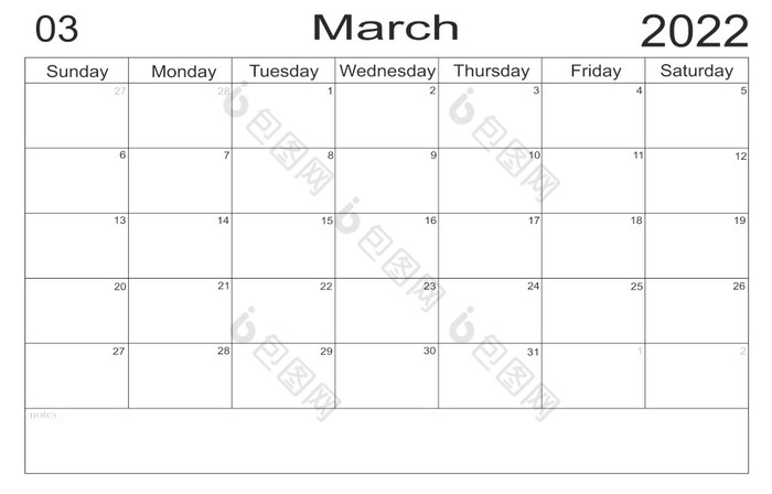 日历3月时间表与空白请注意为列表纸背景规划师3月空细胞规划师每月组织者日历规划师3月空细胞规划师每月组织者日历