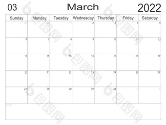 日历3月时间表与空白请注意为列表纸背景<strong>规划</strong>师3月空细胞<strong>规划</strong>师每月组织者日历<strong>规划</strong>师3月空细胞<strong>规划</strong>师每月组织者日历