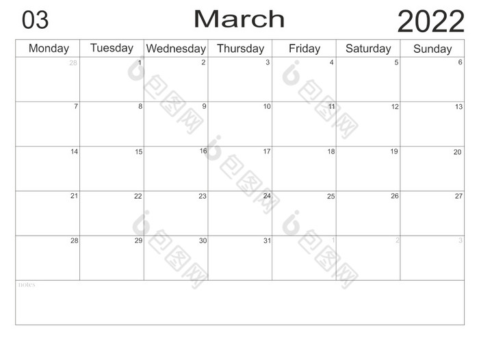 日历3月时间表与空白请注意为列表纸背景规划师3月空细胞规划师每月组织者日历列表规划师3月空细胞规划师每月组织者日历