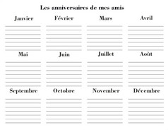 朋友生日规划师每年日历朋友生日法国语言空白请注意为列表规划师朋友生日法国空细胞规划师每月组织者朋友生日每年日历朋友生日法国语言
