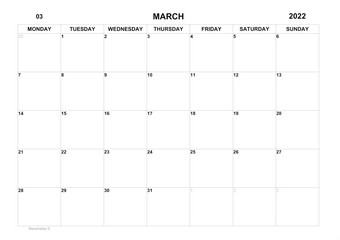 规划师为3月时间表为月每月日历组织者为2月业务计划待办事项列表为月空细胞规划师每月组织者日历周日开始规划师为3月时间表为月每月日历日历周日