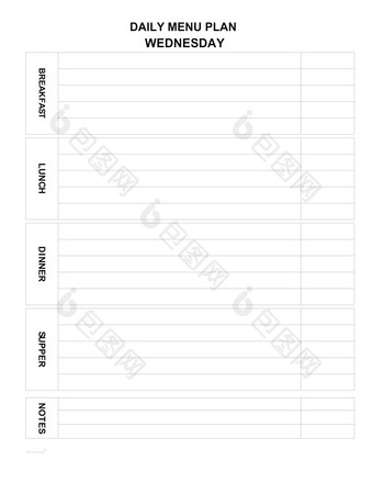 每天菜单计划为每一个一天家庭菜单为今天<strong>极简主义</strong>列表家庭主妇帮助餐厅房间菜单舒适的空空白为厨房列表填满周三餐空白为印刷餐规划师每天菜单计划为每一个一天家庭菜单为今天<strong>极简主义</strong>列表餐规划师