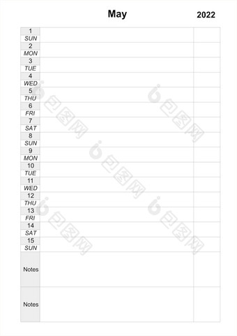 日历规划师为五月业务计划空细胞规划师业务日历规划师为五月时间表为月工作组织者极简主义风格日历规划师为五月时间表为月工作组织者