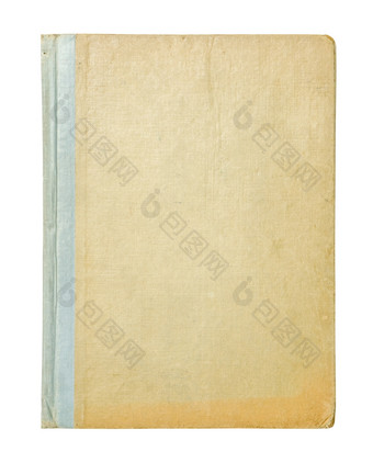 古董精装书封面孤立的白色