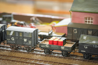 运费货物马车细节模型铁路