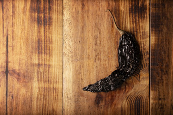 智利pasilla也已知的智利黑色智利普列托这墨西哥辣椒的干形式富农辣椒和是使用各种墨西哥准备工作