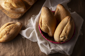 波利略传统的墨西哥面包店白色面包一般使用陪食物和准备墨西哥三明治被称为馅饼