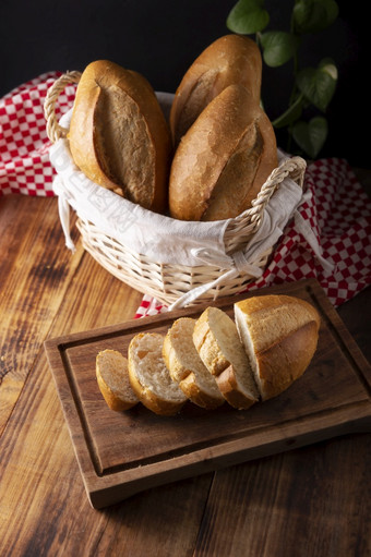 木棍结构传统的墨西哥面包店白色面包一般使用陪食物和准备墨西哥三明治被称为馅饼