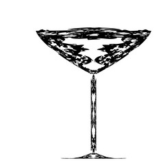 图标玻璃酒眼镜白兰地威士忌而且马丁尼酒轮廓白色背景