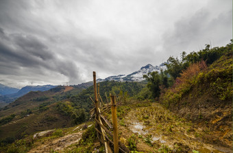 的<strong>大米</strong>场梯<strong>田</strong>萨帕越南Cloudscape<strong>大米</strong>场梯<strong>田</strong>萨帕越南