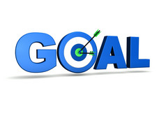 目标概念与目标而且两个箭头绿色中心白色背景