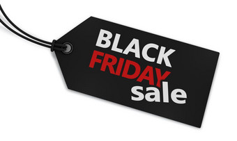 <strong>黑色的星期五</strong>感恩节一天和圣诞节购物出售价格标签白色背景概念插图