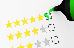 业务质量控制检查表概念与五个星星评级反馈快乐客户插图
