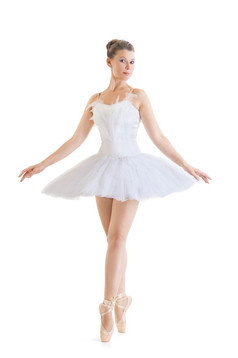 美丽的芭蕾舞女演员经典图图白色背景