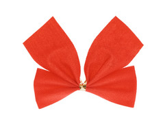 红色的纸礼物丝带弓孤立的白色背景
