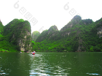 景观与moutain和河页安保兵越南