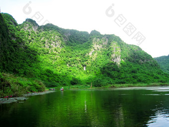 景观与moutain和河页安保兵越南