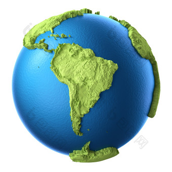 全球孤立的白色背景大陆南美国元素这图像有家具的美国宇航局