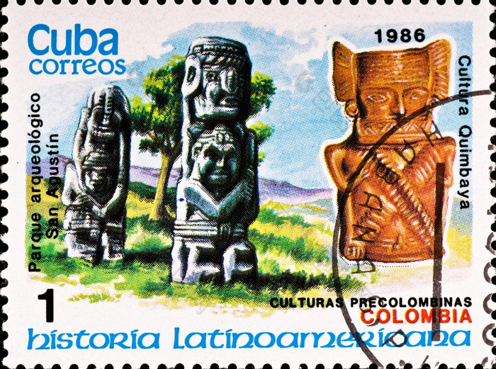 古巴约邮资邮票显示例子金巴亚文化约