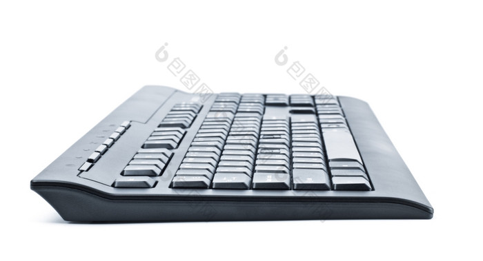 无线电脑键盘配置文件孤立的白色