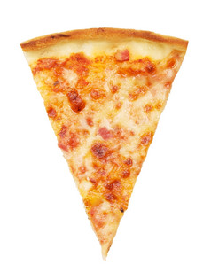 片美味的意大利披萨孤立的白色