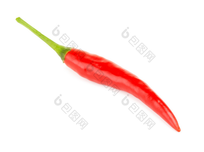 红色的热辣椒胡椒孤立的白色背景红色的热辣椒胡椒