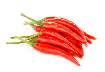 红色的热辣椒辣椒孤立的白色背景红色的热辣椒辣椒