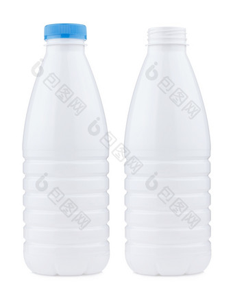 塑料<strong>升</strong>瓶关闭和开放孤立的白色背景