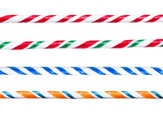 糖果狗集不同的条纹扭曲的手工制作的糖果拐杖边境棒