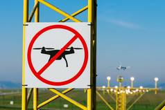 无人机区机场跑道机场空域周长禁止drones飞标志