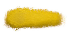 黄金油漆刷中风金属箔颜色设计元素孤立的白色背景