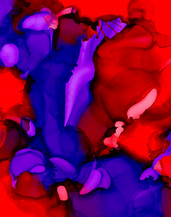 紫色的红色的不均匀颜色texturecolorful背景手画与明亮的油墨和水彩油漆颜色溅和洒出来了创建不均匀艺术现代设计