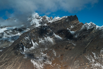 山视图从的前五京峰会喜马拉雅山脉尼泊尔