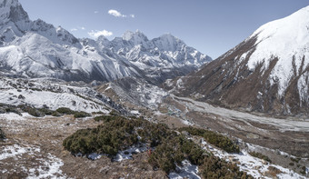 pheriche谷和喜马拉雅山脉峰会珠穆朗玛峰基地营长途跋涉尼泊尔