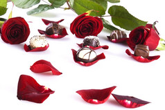 奢侈品巧克力玫瑰花瓣而且玫瑰