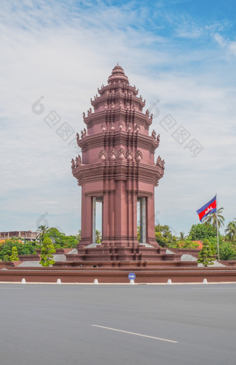 独立纪念碑金边在金边柬埔寨东南亚洲