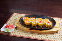 日本炸天妇罗寿司传统的日本食物