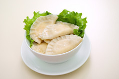 vareniks与奶酪是乌克兰食物closeupdumplings