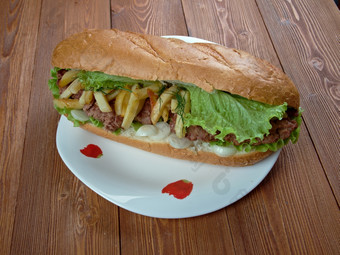 <strong>盖茨比</strong>南非洲sandwichDifferent品种<strong>盖茨比</strong>斯包括马沙拉牛排鸡波罗纳斯维也纳香肠鱿鱼鱼而且烤牛排