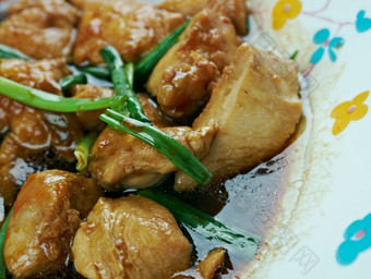 蒙古鸡美国风格中国人食物搅拌炸准备方法是画从传统的蒙古厨房