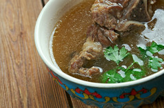 卡什菜煮熟的牛rsquo脚传统的菜阿富汗亚美尼亚阿塞拜疆波斯尼亚而且Hercegovina保加利亚乔治亚州伊朗伊拉克而且火鸡