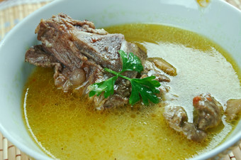 kelle-paca液体热菜汤常见的阿塞拜疆伊朗而且火鸡