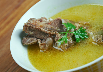 kelle-paca液体热菜汤常见的阿塞拜疆伊朗而且火鸡