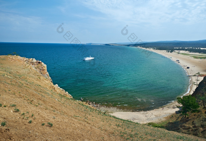 萨拉斯托夫尼海滩奥尔洪岛湖贝加尔湖西伯利亚俄罗斯