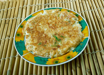 蛋喷火年轻的煎蛋菜发现中国人印尼英国和中国人美国厨房