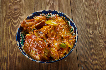 克什米尔羊肉咖喱阿布gosht受欢迎的版本是克什米尔和伊朗