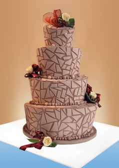 大婚礼蛋糕装饰与花