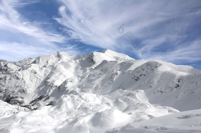景观山冬天的滑雪度假胜地沃格尔斯洛文尼亚