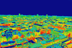 红外thermovision图像全景萨格勒布显示区别温度